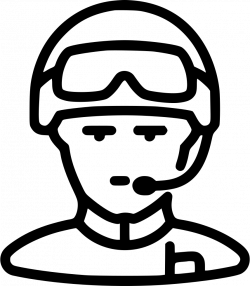 Soldier Helmet Human Avatar Glasses Radio Svg Png Icon Free Download ...