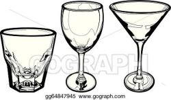 Vector Art - Drinking glasses. Clipart Drawing gg64847945 ...