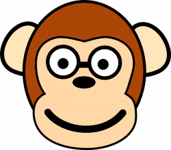 Monkey With Glasses Clip Art at Clker.com - vector clip art online ...