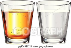 Vector Clipart - Glasses of water and whisky. Vector ...