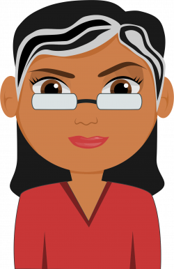 Clipart - Cartoon Woman With Glasses