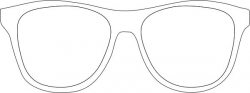 Printable Glasses Template | Black And White Sunglass Frames ...
