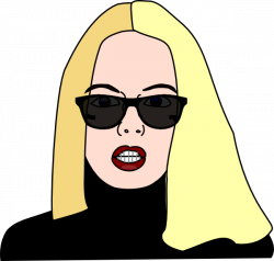 Blonde Haired Women Wearing Sunglasses Clip Art at Clker.com ...