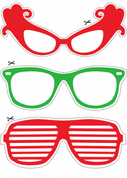 Photo booth props: Red and green glasses