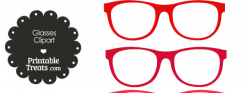 Glasses Clipart in Shades of Red - Clip Art Library