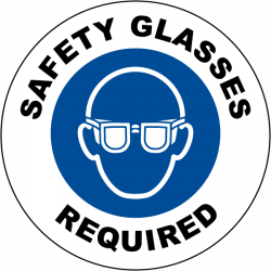 safety glasses symbol safety glasses required floor sign i2055 ...