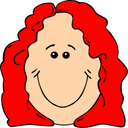 Red Hair Female Cartoon Face Clip Art at Clker.com - vector clip art ...