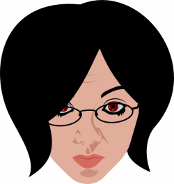 Woman Wearing Glasses Clip Art at Clker.com - vector clip art online ...