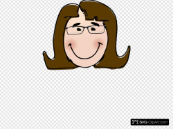 Woman With Glasses Clip art, Icon and SVG - SVG Clipart