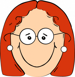 Happy Red Head Girl With Glasses Clip Art at Clker.com - vector clip ...