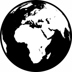 28+ Collection of Globe Clipart Black And White Png | High quality ...