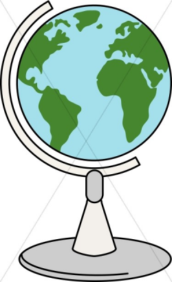 Spinning Globe | Christian Classroom Clipart
