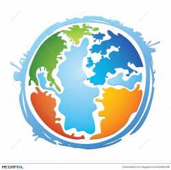 Colorful World Globe Illustration 24400538 - Megapixl