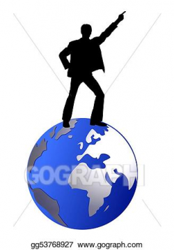 Stock Illustration - Dancing man on globe. Clipart ...