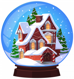 Christmas House Snowglobe Transparent PNG Clip Art Image | Gallery ...