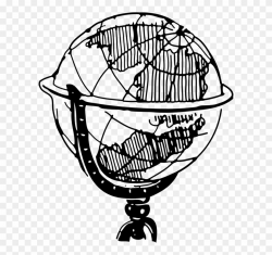 World Map History Black And White Drawing - Globe Clip Art ...