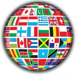 Clipart - World Flags Globe With Shading