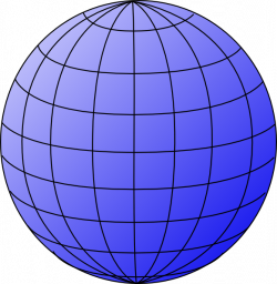 Big Blue Wire Globe Clip Art at Clker.com - vector clip art online ...