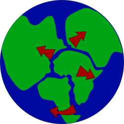 OnlineLabels Clip Art - Earth With Continents Breaking Up
