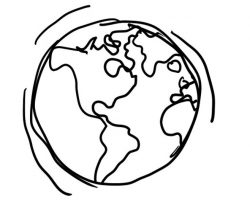 World Globe Sketch at PaintingValley.com | Explore ...