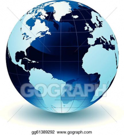 EPS Vector - World globe. Stock Clipart Illustration ...