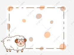 Cute Border Sheep Border Illustration White Sheep Goat ...