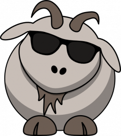 Goat With Sunglasses Clip Art at Clker.com - vector clip art online ...