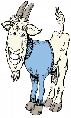 Clipart - goat in a sweater