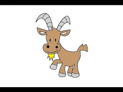 How to Draw a Cartoon Goat Easy step by step / Как нарисовать козу