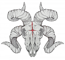 dreadful-goat-skull-tattoo-design.png | Skulls & Horns | Pinterest ...