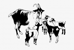 Goat Clipart Family - Goats Clipart Black And White PNG ...