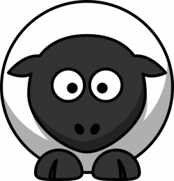 Sheep White With Black Face Feet Clip Art at Clker.com - vector clip ...