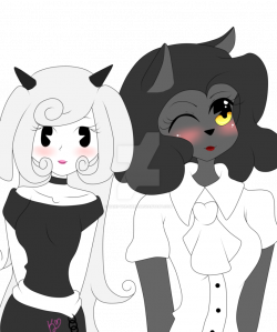 Goat Girl and The Panther Lady by BlossomCherrie on DeviantArt