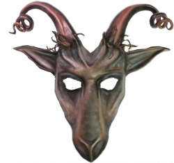 goat mask - Sticker by Taliafera