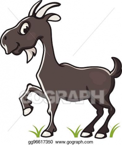 Vector Art - Grey goat illustration. Clipart Drawing ...