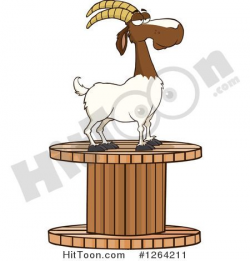 Clipart of a Red and White Male Boer Goat Wether on a Giant ...
