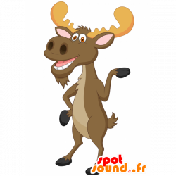 Purchase Caribou mascot moose with large wood in 2D / 3D mascots
