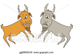 Stock Illustrations - Two goats: cheerful and sad. Stock ...
