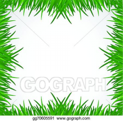 Vector Stock - Green grass border illustration design. Stock ...