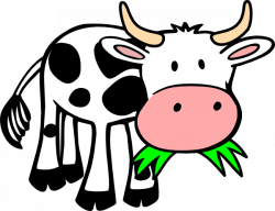 Cow Eating Grass clip art - vector clip art online, royalty ...