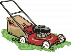 OnlineLabels Clip Art - Red Lawnmower