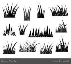 Black grass clipart, Textured silhouette grass border clip art, Divider  frame