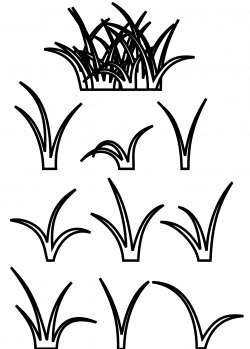 28+ Collection of Black And White Grass Drawing | High quality, free ...