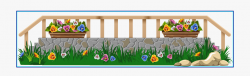 Fencing Clipart Fence Border - Flower Fence Clipart Png ...