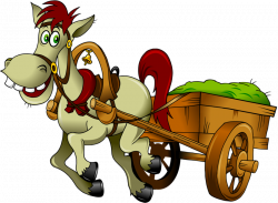 Horse-drawn vehicle Cart Clip art - Drag grass donkey 800*586 ...