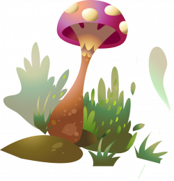 Fungus Mushroom Drawing Clip art - Forest Elf decorative elements ...