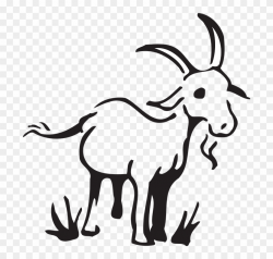 Barn Farm Grass Goat Standing Animal - Simple Goat Clipart ...