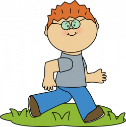 Boy Running in Grass Clip Art - Boy Running in Grass Image