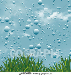 Clipart - The grass in the rain. Stock Illustration ...