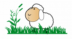 Grass Sheep Stand Watch Cartoon Png Image - Sheep Eating ...